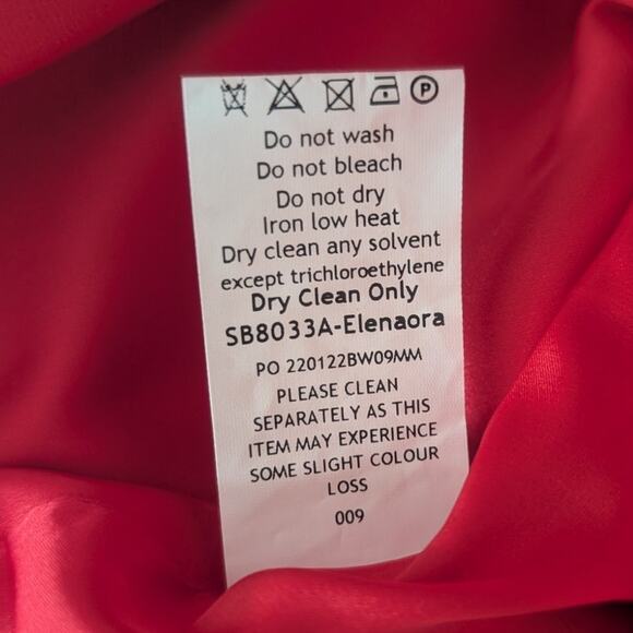 House of CB Elenaora Vegan Leather Trousers in Scarlet Red, Size Large - Picture 9 of 10